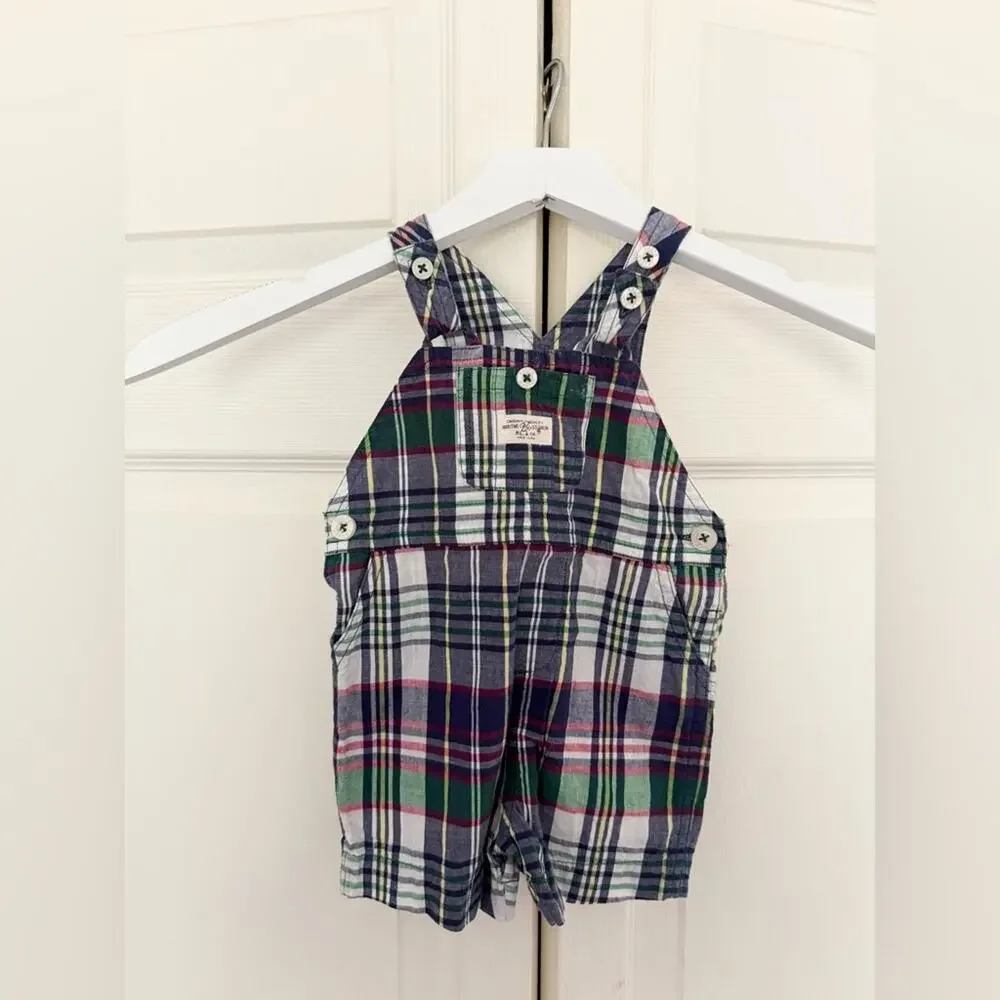 Ralph Lauren Baby Boy Plaid Overalls 3 Months Baby Outfit